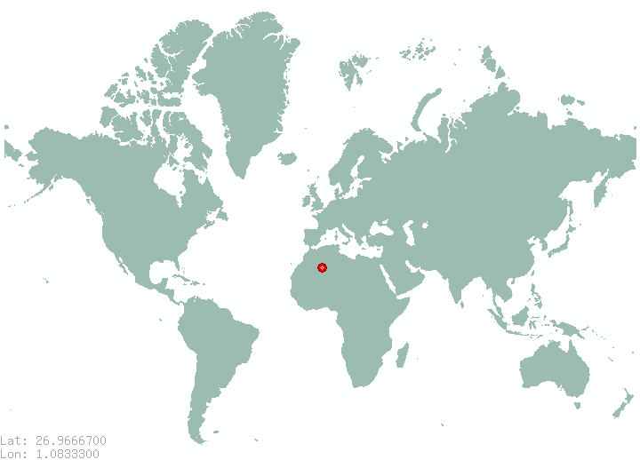 Aoulef in world map